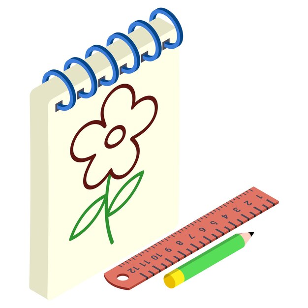 notatnik z szkicami wzorów